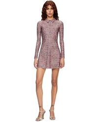 DIESEL - Lycra Dress With Bouclé Print - Lyst