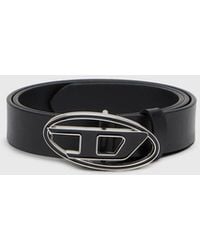 DIESEL - Logo-buckle Leather Belt - Lyst