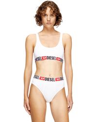 DIESEL - Cotton Bralette With Logo - Lyst
