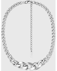 DIESEL - Stainless Steel Chain Necklace - Lyst
