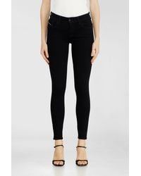 DIESEL - Skinny Jeans Regular Waist 2017 Slandy, /Dark, Zip Fly - Lyst