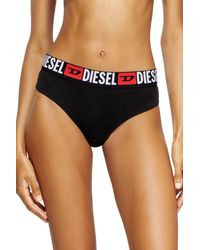 DIESEL - 3-Pack Thongs With Logo Waist - Lyst