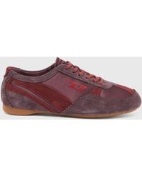 DIESEL - D-Mile-Flat Sneakers With Suede Overlays - Lyst
