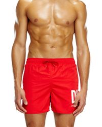 DIESEL - Swim Shorts With Maxi Logo Print - Lyst