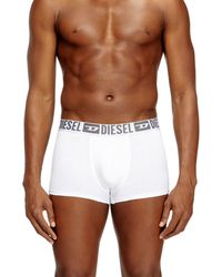 DIESEL - Three-Pack Of Stretch Cotton Boxer Briefs With Tonal Waistband - Lyst