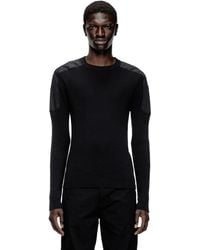 DIESEL - Ribbed Jumper With Shoulder Panels - Lyst