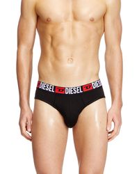 DIESEL - Three-Pack Of Solid-Colour Briefs - Lyst