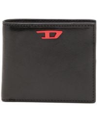 DIESEL - Kartenetui aus Leder mit roter D-Plakette - Lyst
