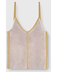DIESEL - Rib-Knit Cami Top With Contrast Bands - Lyst