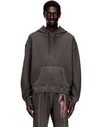 DIESEL - Hoodie With Print And Studs - Lyst