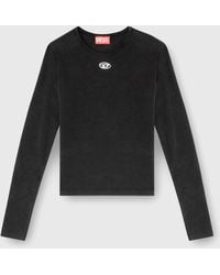 DIESEL - Cotton Sweater With Oval D Logo - Lyst