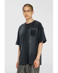 DIESEL - Faded T-Shirt With Ripped Pocket Detail - Lyst