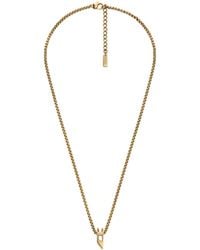 DIESEL - Stainless Steel Pendant Necklace - Lyst