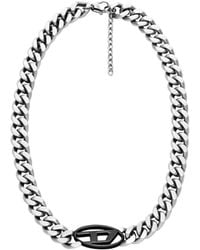 DIESEL - Two-Tone Stainless Steel Chain Necklace - Lyst