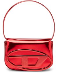 DIESEL - 1dr - Iconic Shoulder Bag In Mirrored Leather - Shoulder Bags - Woman - Red - Lyst