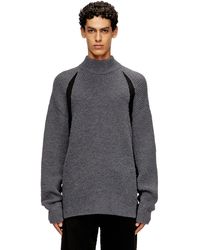 DIESEL - Pullover Aus Alpakamischung Mit Kontrastierenden Einsätzen - Lyst
