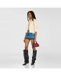 DIESEL - Cable-Knit Cardigan With Contrast Bands - Lyst