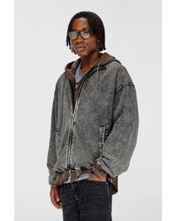 DIESEL - Sweat Jacket With Denim Effect - Lyst