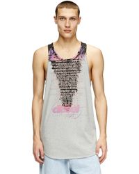 DIESEL - Tank Top With Lyrics Print - Lyst
