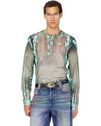 DIESEL - Grandad T-Shirt - Lyst