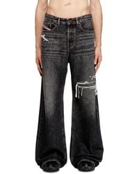DIESEL - Relaxed Jeans Low Waist D-Rise, /Dark, Button Fly - Lyst