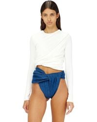 DIESEL - Rucked-Up Long-Sleeve T-Shirt - Lyst