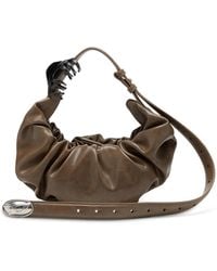 DIESEL - Grab-D-Bolso Hobo Pequeño Fruncido En Pu Brillante - Lyst