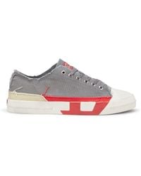 DIESEL - S-D-Verse-Dirty-Effect Canvas Sneakers - Lyst