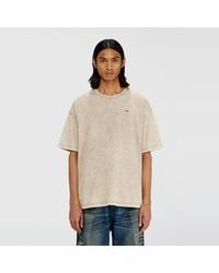 DIESEL - Cotton T-Shirt With Treated Effect - Lyst
