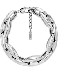 DIESEL - Bracelet chaîne en acier inoxydable - Lyst