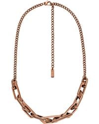 DIESEL - Stainless Steel Chain Necklace - Lyst