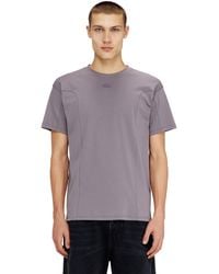 DIESEL - T-Shirt With Solid Color Panels - Lyst