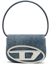 DIESEL - 1Dr-Ikonische Schultertasche Aus Solarisiertem Denim - Lyst