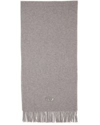 DIESEL - Wool-Blend Scarf With Fringed Edges - Lyst