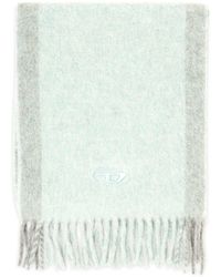DIESEL - Wool-Blend Scarf With Contrast Stripes - Lyst