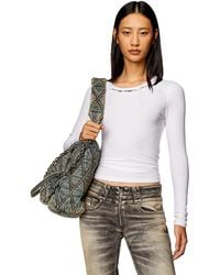 DIESEL - Long-sleeve Top With Chain Necklace - Lyst