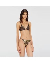 DIESEL - Stretch-Tulle Bra With Metallic Effect - Lyst