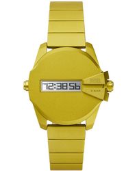DIESEL - Baby Chief Digital Yellow Aluminum Watch - Lyst
