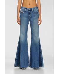 DIESEL - Flare Jeans Low Waist 1970 D-Bleess, Medium, Zip Fly - Lyst