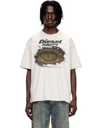 DIESEL - Baumwoll-T-Shirt Mit Digitaldruck - Lyst