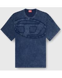DIESEL - Relaxed Cotton T-Shirt With Oval D Applique - Lyst