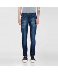 DIESEL - Slim Jeans Regular Waist 2019 D-Strukt, Dark, Zip Fly - Lyst