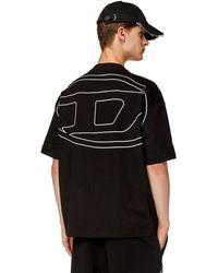 DIESEL - T-Shirt mit großer Oval D-Stickerei - Lyst