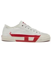 DIESEL - S-D-Verse-Dirty-Effect Canvas Sneakers - Lyst