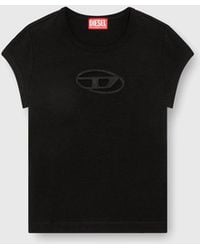 DIESEL - T-Shirt With Oval D Logo - Lyst