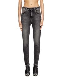 DIESEL - Skinny Jeans High Waist 1984 Slandy-High, /Dark, Zip Fly - Lyst