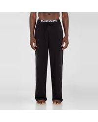 DIESEL - Cotton Sweatpants With Logo Waistband - Lyst