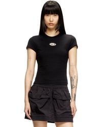 DIESEL - Camiseta De Fit Entallado Con Logotipo Oval D Recortado - Lyst