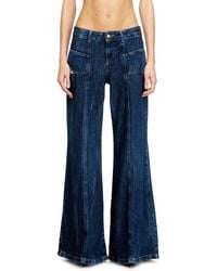 DIESEL - Flare Jeans Low Waist D-Akii, Medium, Zip Fly - Lyst