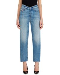 DIESEL - Regular Jeans High Waist 1981 D-Went, Light, Button Fly - Lyst